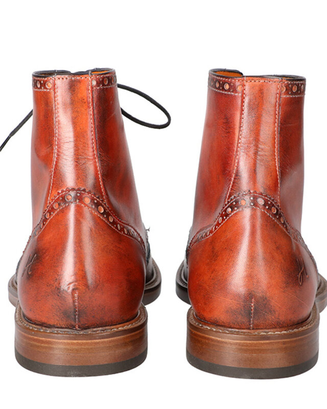 Handgeschilderde John Schoenen Bruin-Blauw