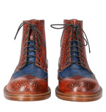 Hand-painted John Shoes Brown-Blue