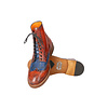 Handgeschilderde John Schoenen Bruin-Blauw