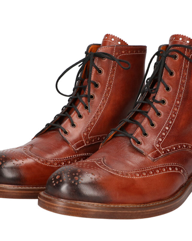 Handbemalte John-Schuhe Braun