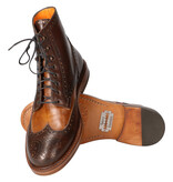 Zapatos Jeremías pintados a mano doble marrón