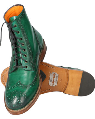 Handbemalte Isiah-Schuhe Grün