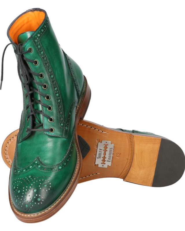 Handbemalte Isiah-Schuhe Grün