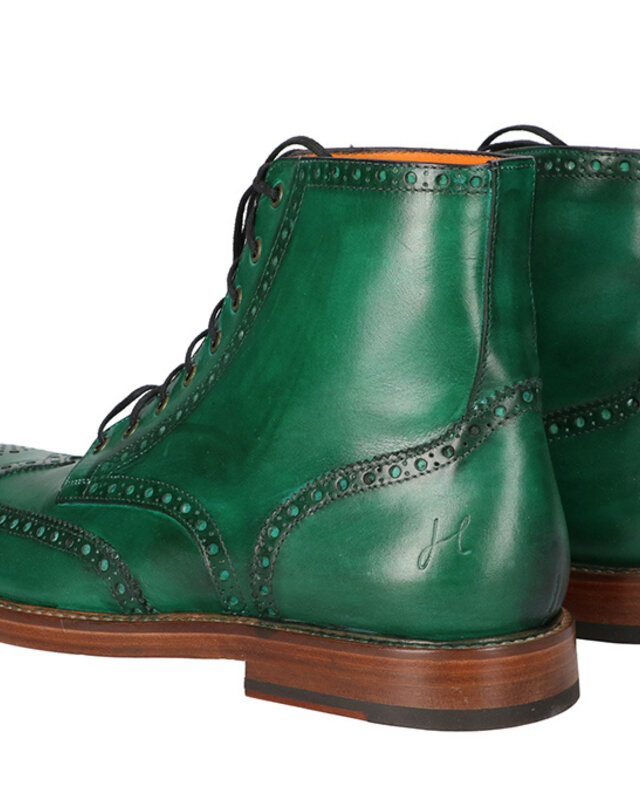 Handbemalte Isiah-Schuhe Grün