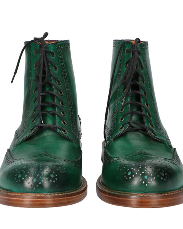 Handbemalte Isiah-Schuhe Grün
