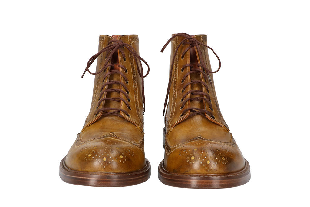 Hand-painted Jeremiah Shoes olive-cognac