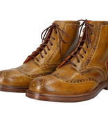 Handgeschilderde Jeremiah Schoenen olijf-cognac