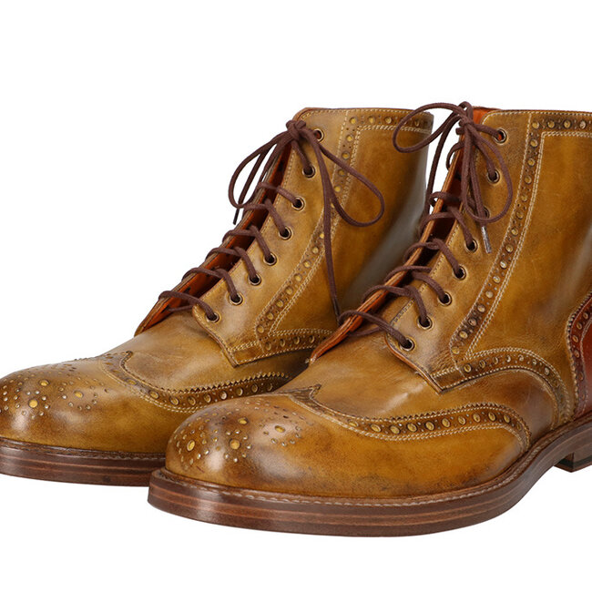 Hand-painted Jeremiah Shoes olive-cognac