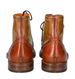 Handbemalte Jeremiah Schuhe oliv-cognac