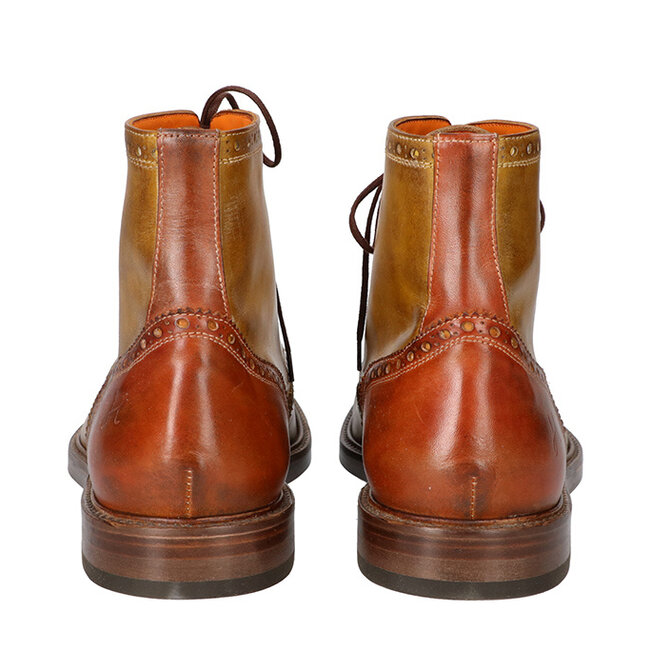 Handbemalte Jeremiah Schuhe oliv-cognac