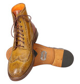 Chaussures Jeremiah peintes à la main olive-cognac