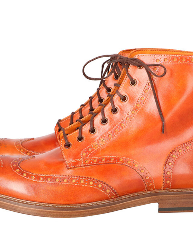 Handbemalte Arthur -Schuhe Orange