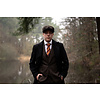 Luxe Stropdas | Cognac/bordeaxrood | Gewoven Silk | Elegante stropdas voor mannen