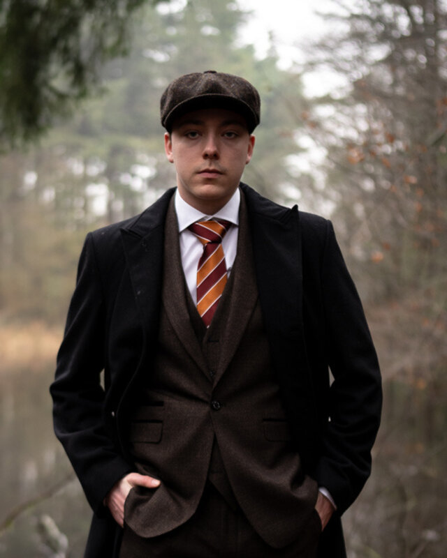 Sir Redman Cravate de luxe | Cognac/bordeaux rouge | Soie tissée | Cravate élégante pour homme