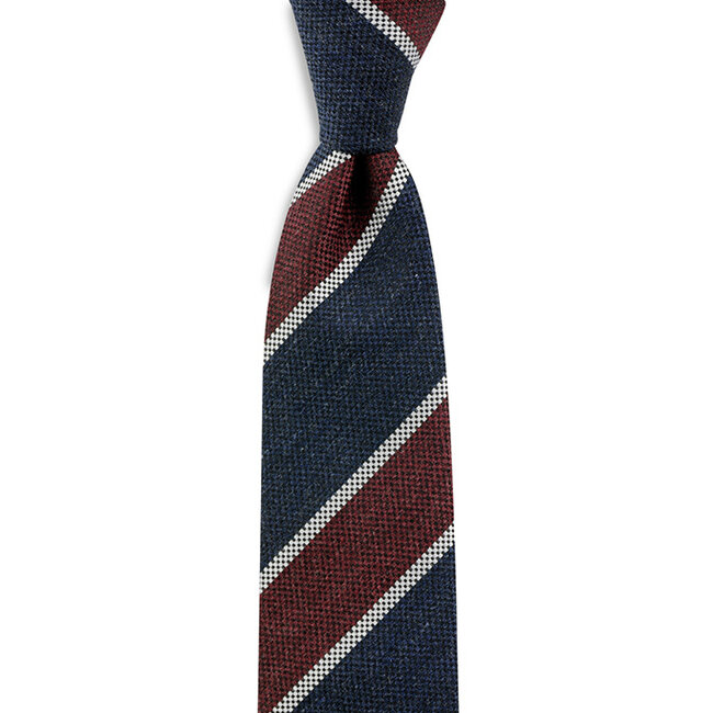 Sir Redman Rasmus Stropdas | Marineblauw/bordeaux rood | Elegante stropdas voor mannen