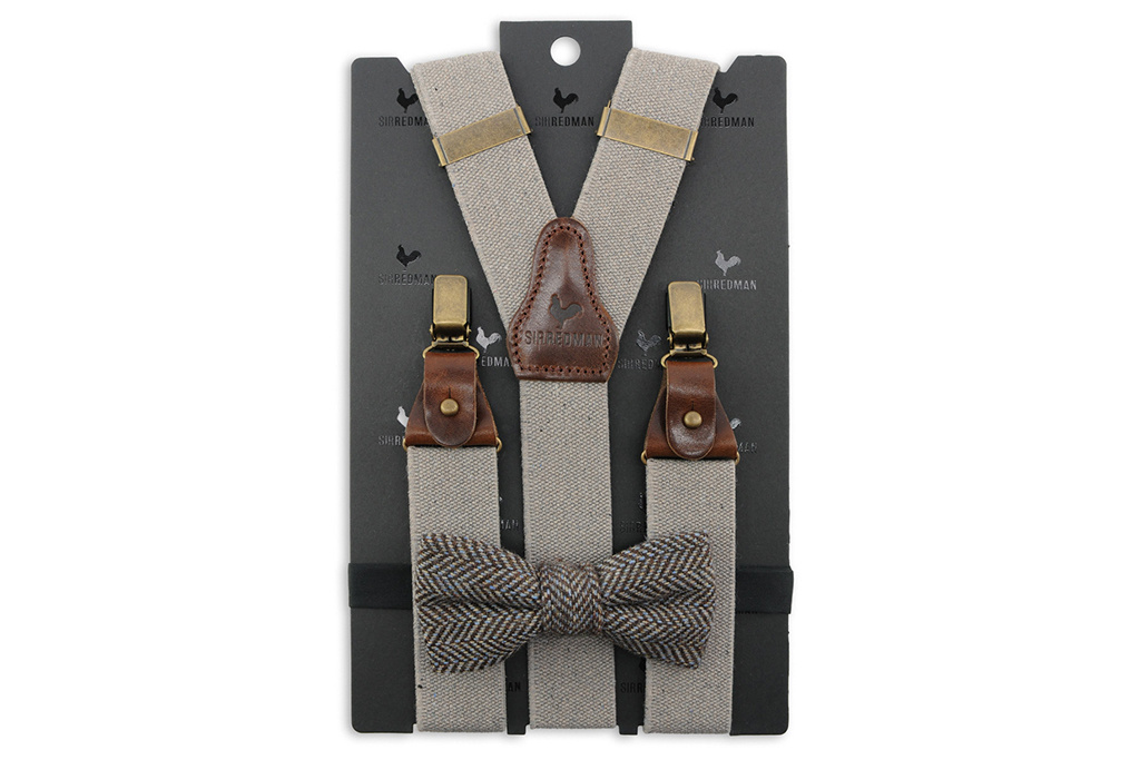 Sir Redman Traditional suspenders for men  - Sir Redman Combi Pack Kealan Recycled