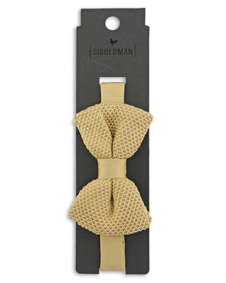 Sir Redman Luxury Bow tie | Sand-coloured | Knitted | Elegant bow tie for men