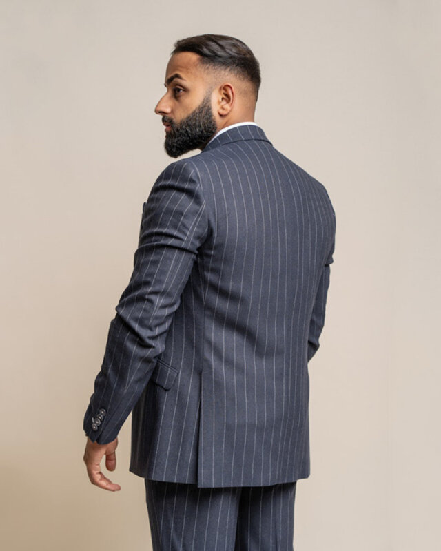 Cavani Costume homme | costume 3 pièces | bleu marine à rayures | Thomas Shelby | Peaky Blinders