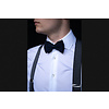 Suspenders and bow tie combo pack | Blue herringbone | Traditional Suspenders for men