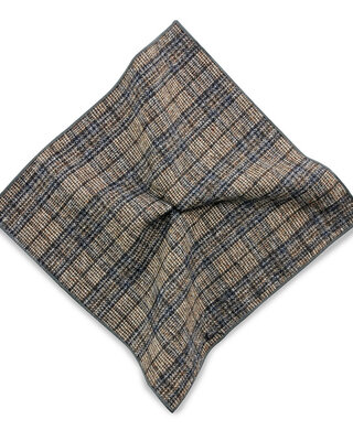 Sir Redman Tweed pocket square | brown/blue | for Men | Peaky Blinders