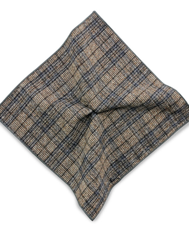 Sir Redman Tweed pocket square | brown/blue | for Men | Peaky Blinders
