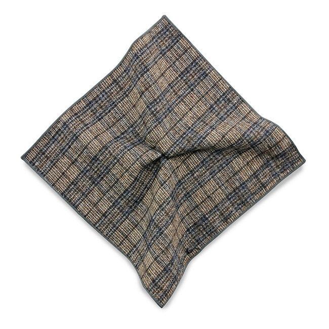 Sir Redman Mouchoir de poche en tweed | marron/bleu | pour homme | Peaky Blinders