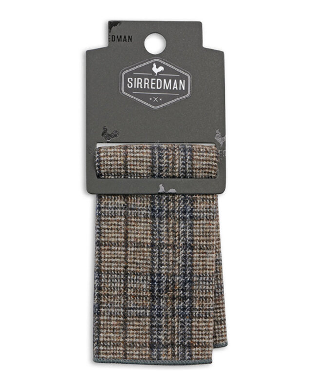 Sir Redman Mouchoir de poche en tweed | marron/bleu | pour homme | Peaky Blinders