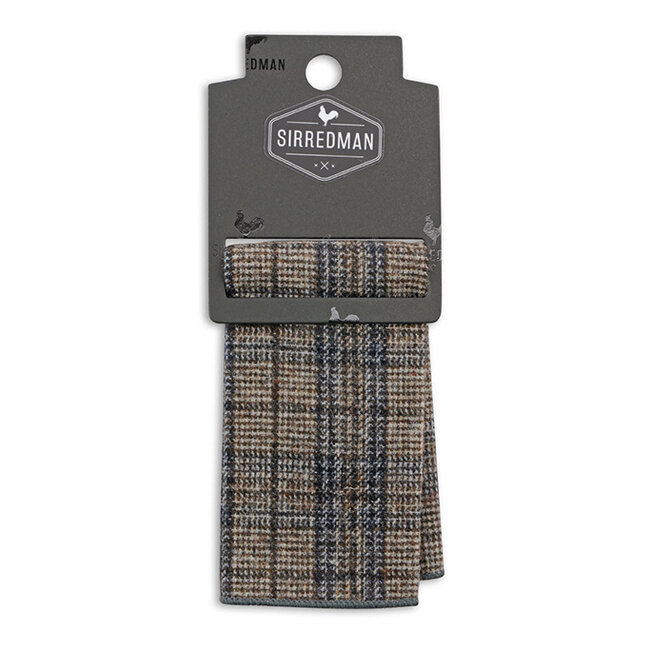 Sir Redman Mouchoir de poche en tweed | marron/bleu | pour homme | Peaky Blinders