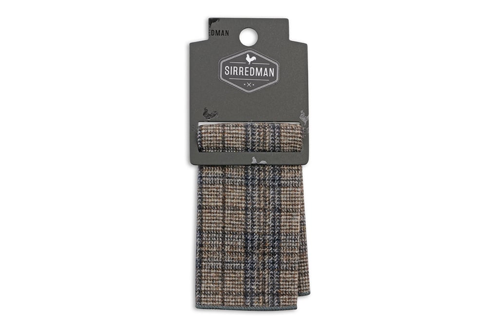 Sir Redman Tweed pocket square | brown/blue | for Men | Peaky Blinders