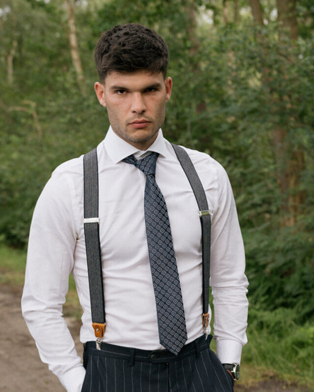 Sir Redman Woven Tie | blue/light blue | Elegant tie for men