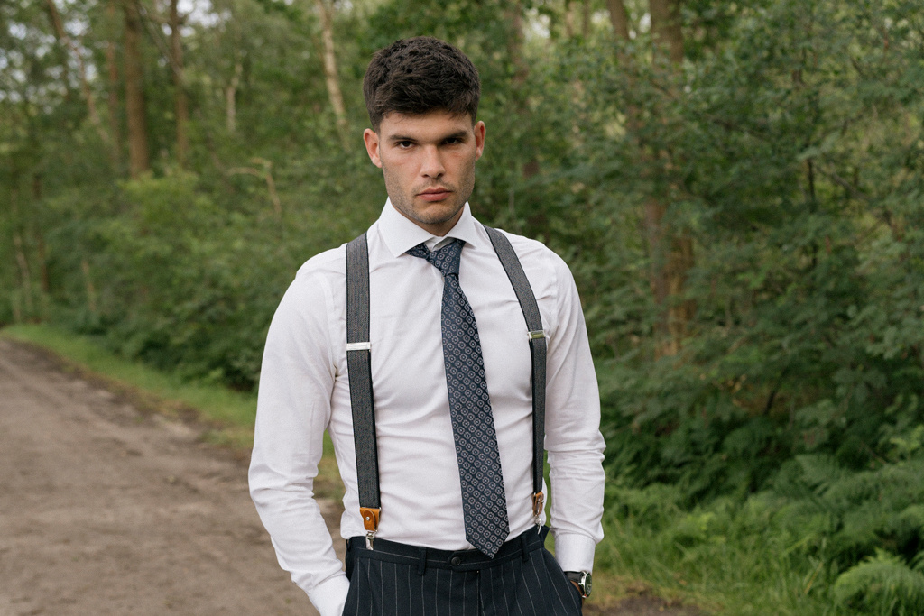 Sir Redman Woven Tie | blue/light blue | Elegant tie for men