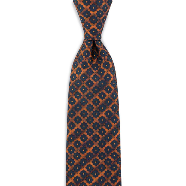 Sir Redman Cravate tissée | bleu/orange | Cravate élégante pour hommes