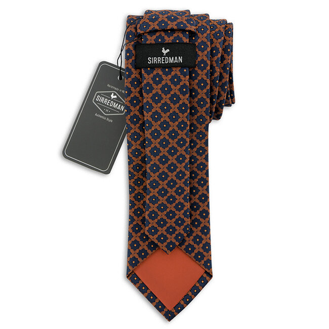 Sir Redman Corbata tejida | azul/naranja | Corbata elegante para hombre