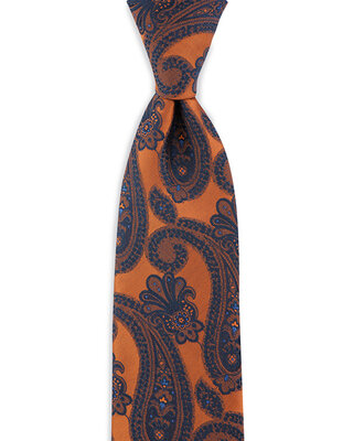 Sir Redman Woven Tie | Orange/blue | Elegant tie for men
