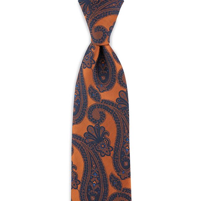 Sir Redman Corbata tejida | Naranja/azul | Corbata elegante para hombre