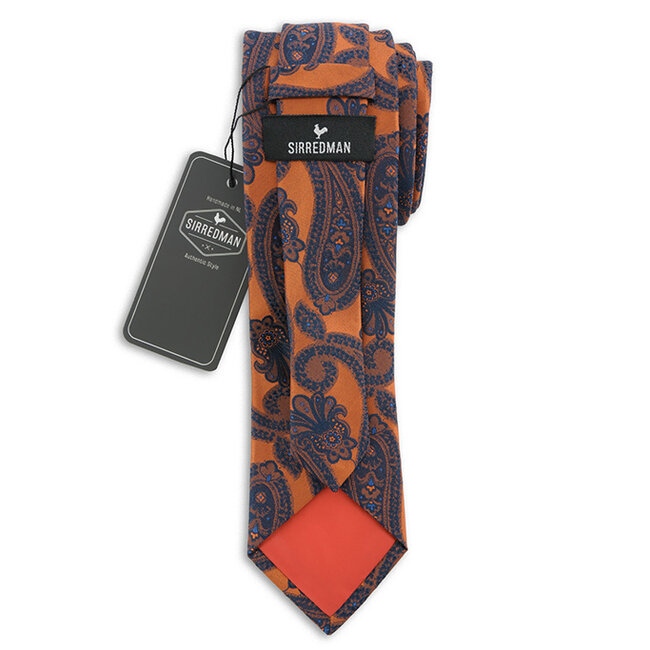 Sir Redman Corbata tejida | Naranja/azul | Corbata elegante para hombre