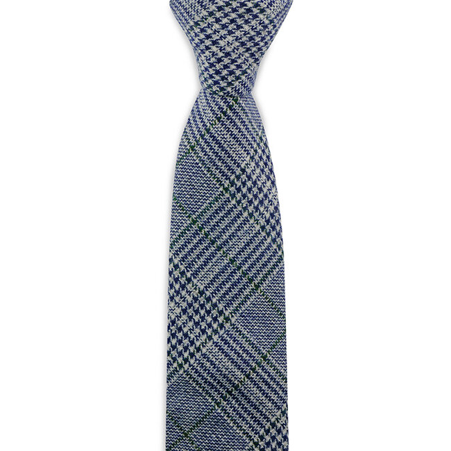Sir Redman Corbata Tweed | Azul/verde | Lana Tweed | Corbata elegante para hombre