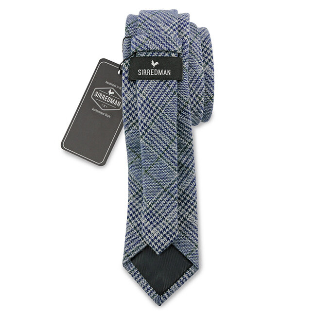 Sir Redman Cravate en tweed | Bleu/vert | Tweed de laine | Cravate élégante pour hommes