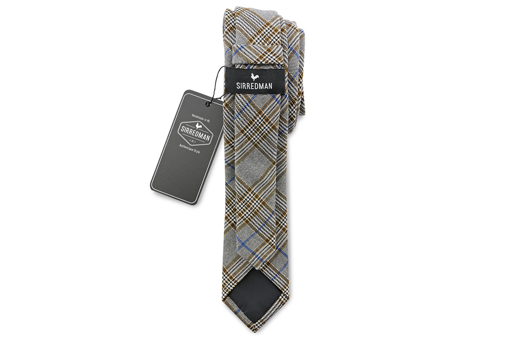 Sir Redman Woven Tie | Beige/brown/blue | Elegant tie for men