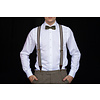 Bretelles et noeud papillon | Vert / bordeaux / blanc cassé | Bretelles traditionnelles pour hommes