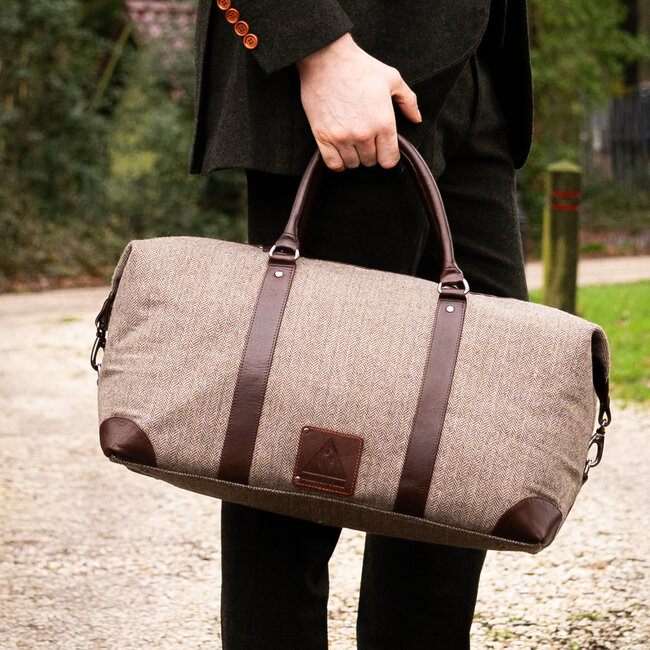 Birmingham - Bolsa de lona de tweed - Marrón