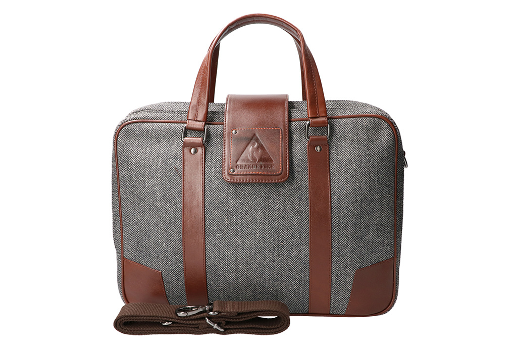 Arthur - Tweed Laptoptas Grijs/Bruin