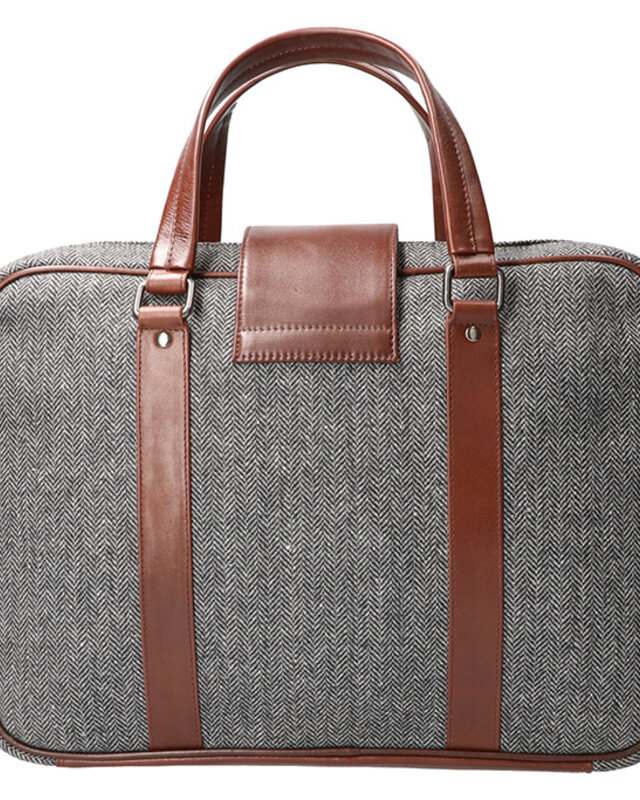 Arthur - Tweed Laptoptasche Grau/Braun