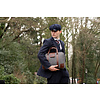 Arthur - Sac pour ordinateur portable en tweed Gris/Marron