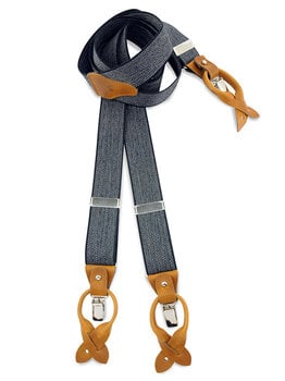 Sir Redman Suspenders Herringbone motif blue
