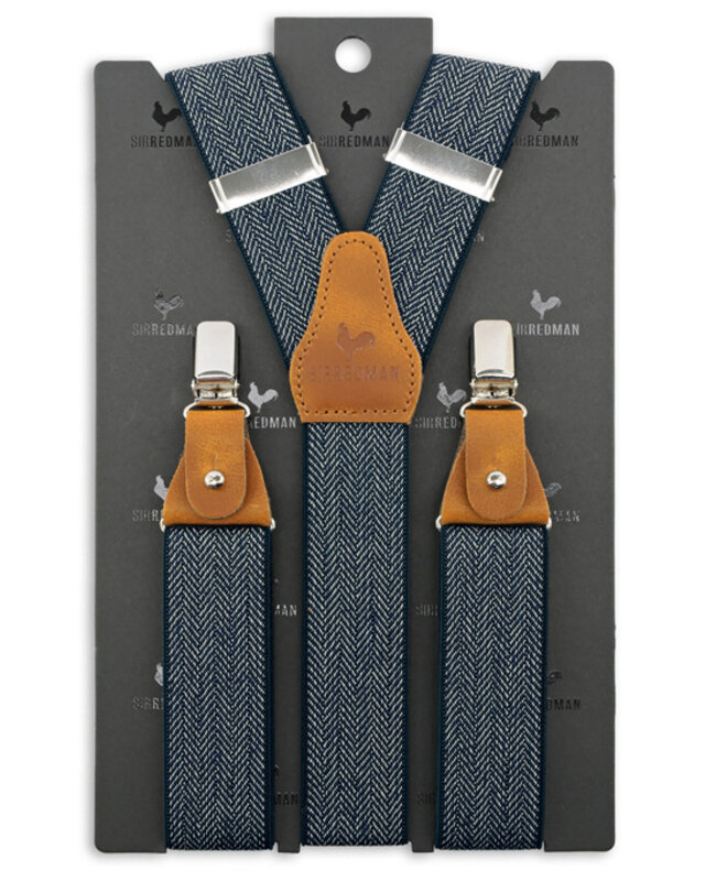 Sir Redman Elegantes tirantes | Espiga azul | Tirantes tradicionales para hombre