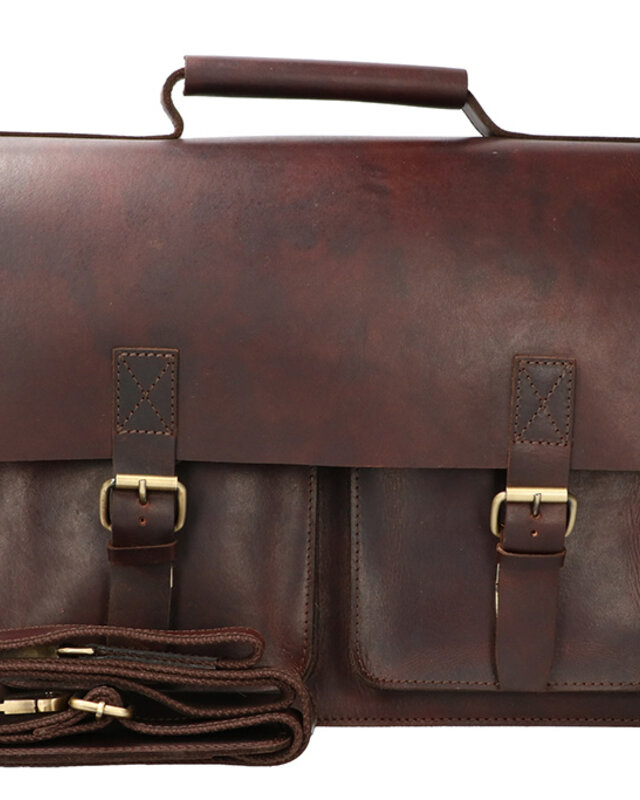 Orange Fire Sac de médecin | Marron | Sac en cuir | Cuir de selle | Vintage