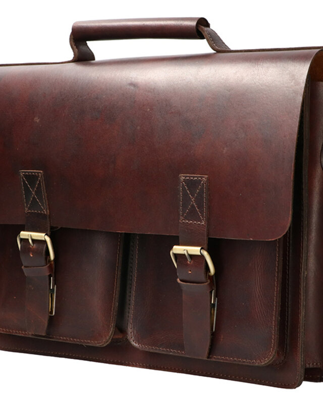 Orange Fire Doctor's bag | Brown | Leather bag | Harness leather | Vintage