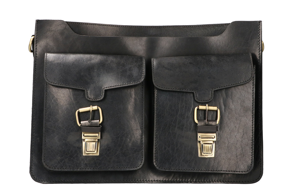 Orange Fire Doctor's bag | Black | Leather bag | Harness leather | Vintage