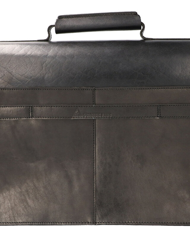 Orange Fire Arztetasche | Schwarz | Leder Tasche | Rindsleder | Vintage